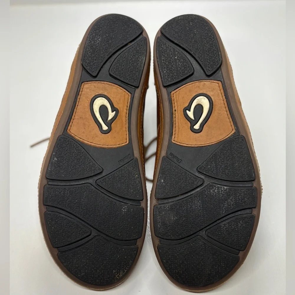 OluKai Brown Leather Chukka Boots Men’s 11 Lace Up Casual Comfort Shoes